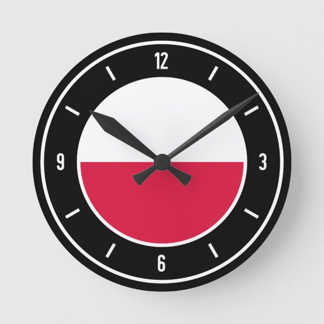 Horloge Ronde Poland Flag (Recto)