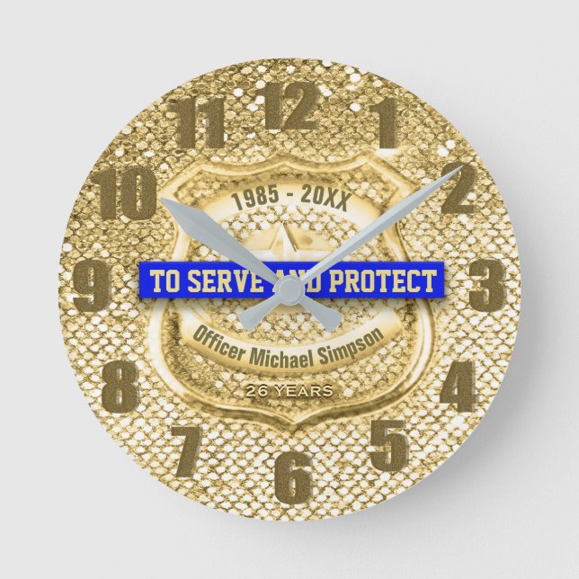 Horloge Ronde Police Retraite Gold Custom (Recto)