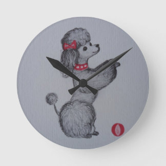 Horloge Ronde Polly le caniche