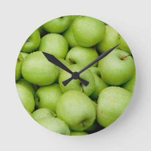 Horloge Ronde Pomme verte frais