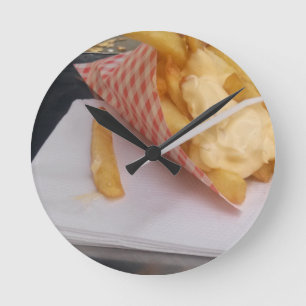 Horloge Ronde Pommes frites avec la mayonnaise