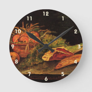 Horloge Ronde Pommes, viande et un pain de Vincent van Gogh