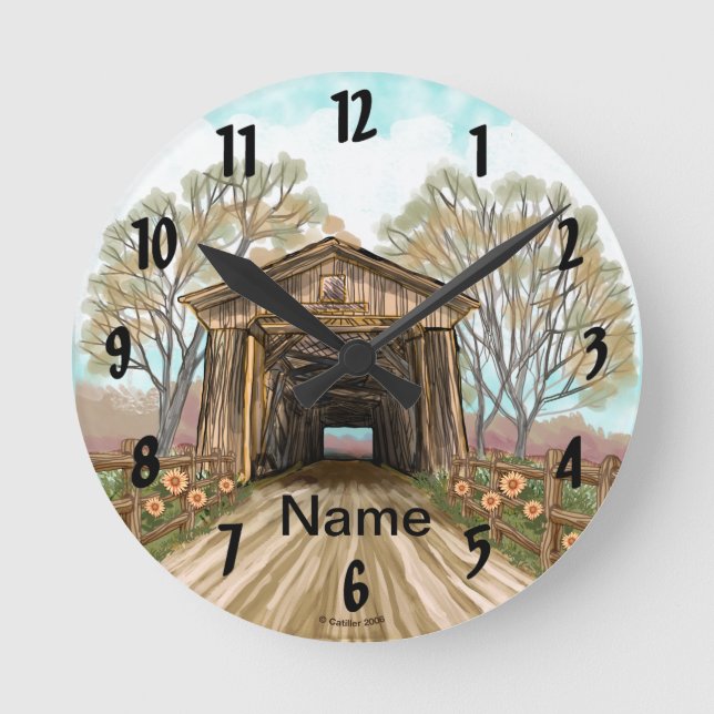 Horloge Ronde Pont couvert d'été (Recto)