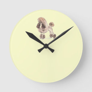 Horloge Ronde Poodle — Afficher le manteau