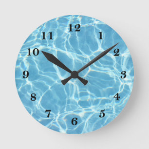 Horloge Ronde Pool Water Wall Clock