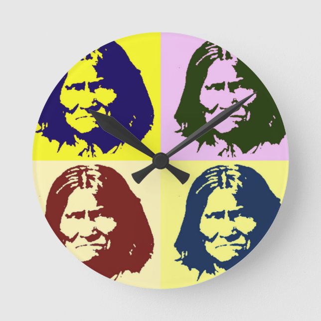 Horloge Ronde Pop Art Geronimo (Recto)