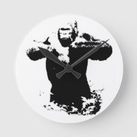 Pop Art Gorilla battre poitrine Acrylique Mur Horl