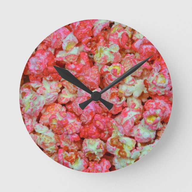 Horloge Ronde pop-corn rose (Recto)