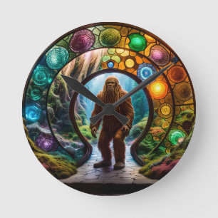 Horloge Ronde Portail Dimensionnel Sasquatch