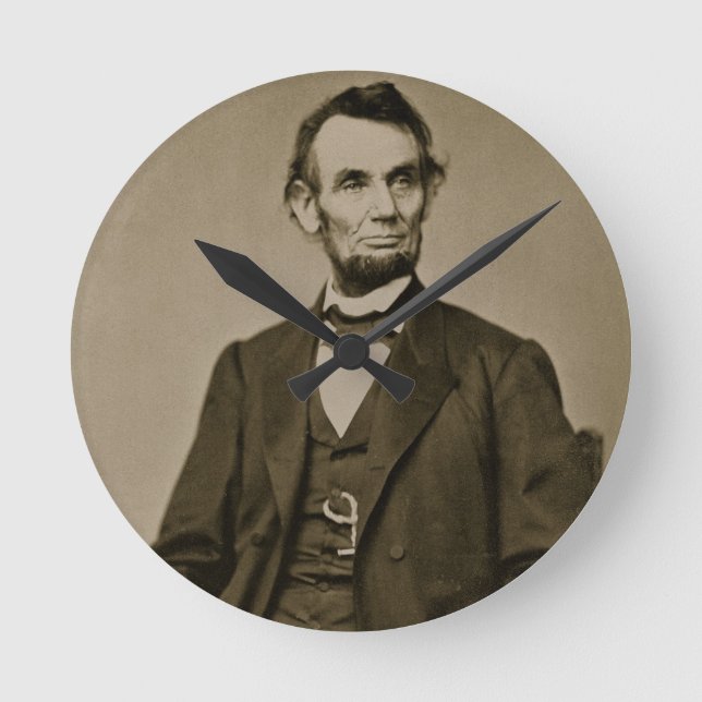 Horloge Ronde Portrait d'Abraham Lincoln (1809-65) (photo de (Recto)