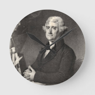 Horloge Ronde Portrait de Thomas Jefferson