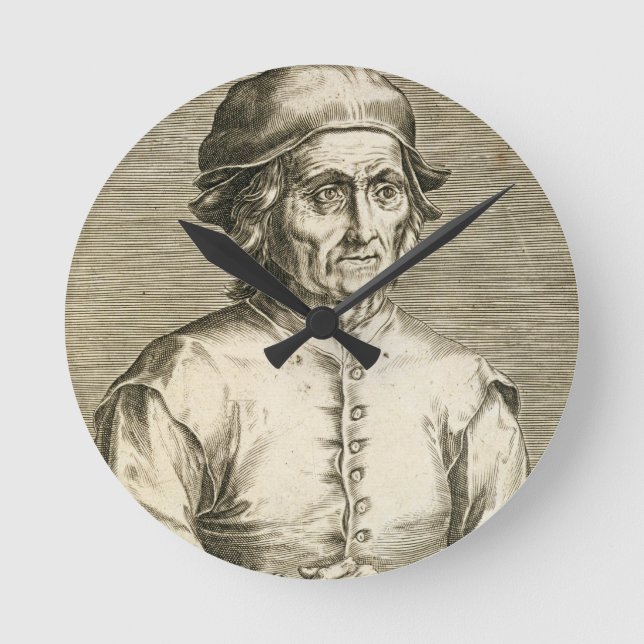 Horloge Ronde Portrait du plat 3 de Hieronymus Bosch (Recto)