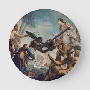 Horloge Ronde Portrait d'un jeune monsieur (huile sur la toile)