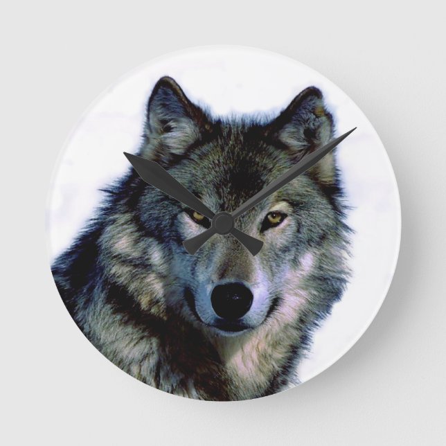 Horloge Ronde Portrait Wolf (Recto)