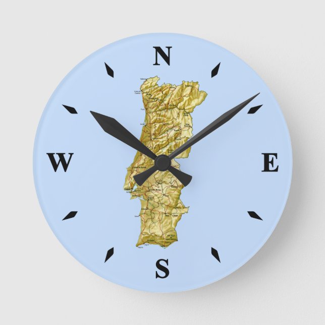 Horloge Ronde Portugal Map clock (Recto)