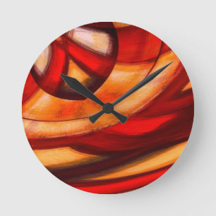 Horloge Ronde Poster Abstrait Fractal Circles Imprimer