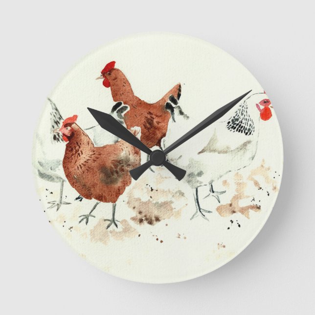 Horloge Ronde Poules (Recto)