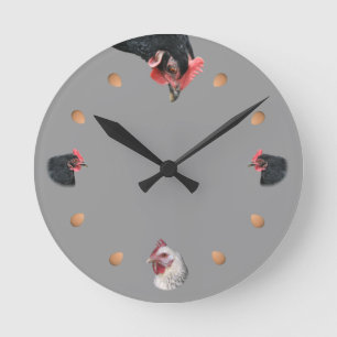 Horloge Ronde Poulet et oeuf