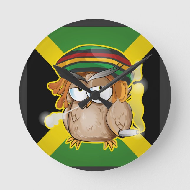 Horloge Ronde Poulet Rastafari (Recto)