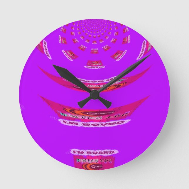 Horloge Ronde Pour drôle, je me manque de toi (Recto)