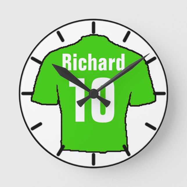 Horloge Ronde Pour le fan de football. Club de football (Recto)