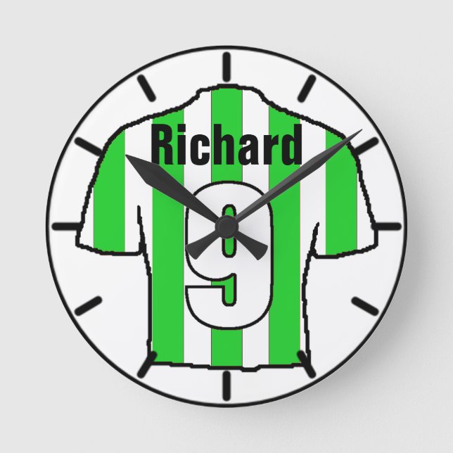 Horloge Ronde Pour le fan de football. Club de football (Recto)