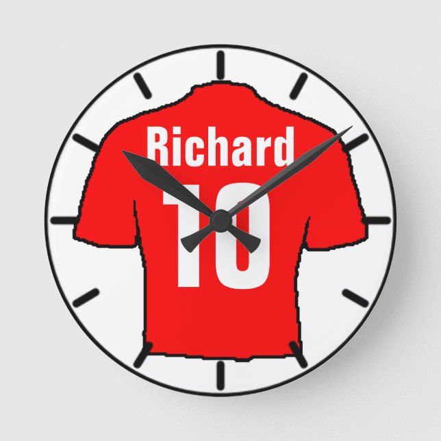 Horloge Ronde Pour le fan de football. Club de football (Recto)
