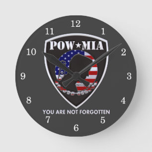 Horloge Ronde POW MIA - Bouclier