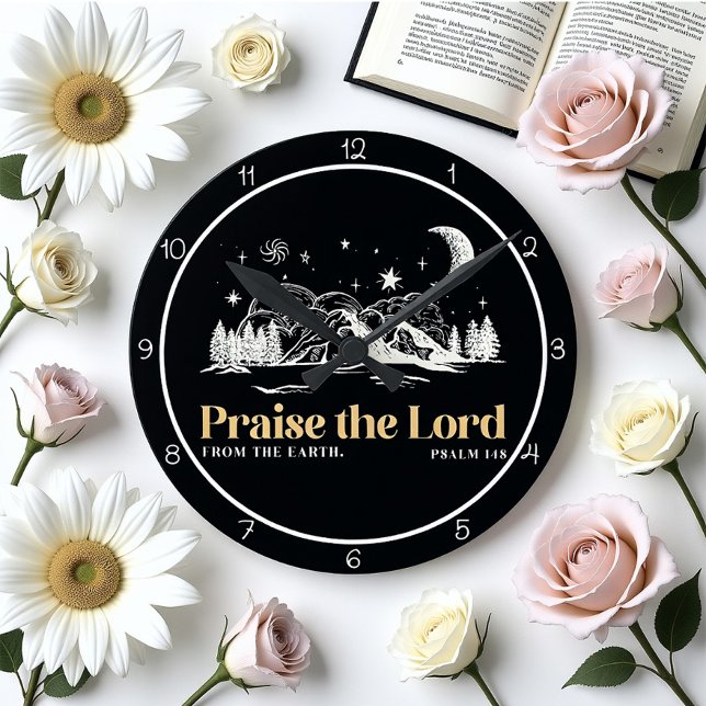Horloge Ronde Praise the Lord From The Earth Art (Créateur téléchargé)