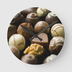 Horloge Ronde Pralines délicieuses de chocolat