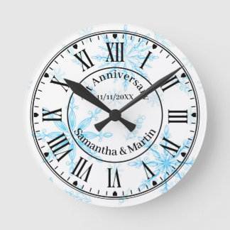 Horloge Ronde Premier anniversaire de Mariage