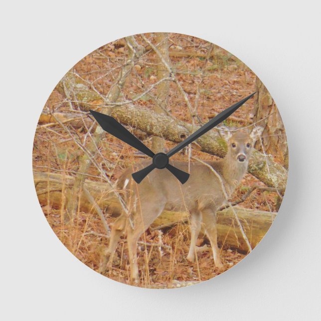 Horloge Ronde Premier hiver du Cerf de Bébé (Recto)