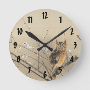 Horloge Ronde Premières fleurs de prunier par Nishimura Goun, Hi