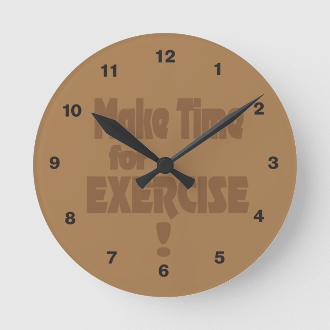 Horloge Ronde Prenez du temps pour l'exercice (Recto)