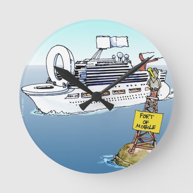 Horloge Ronde Prenons Une Croisière Donnant Des Cadeaux Tee - sh (Recto)