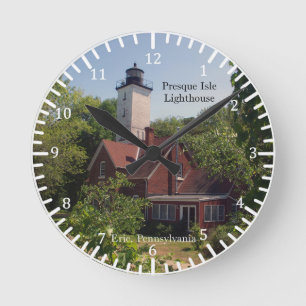 Horloge Ronde Presque Isle Lighthouse Eire, PA clock