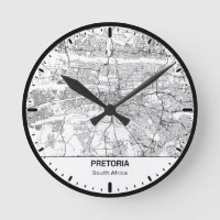 Horloge Ronde Pretoria Clock City Line Art