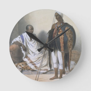 Horloge Ronde Prêtre et guerrier abyssiniens, illustration de '
