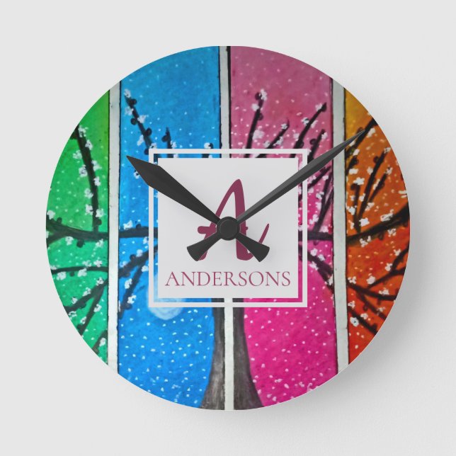 Horloge Ronde Pretty Colorful | monogram (Recto)