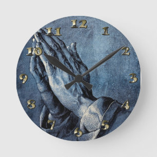 Horloge Ronde Prière pliée de mains - Durer