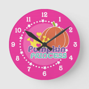 Horloge Ronde Princesse de citrouille