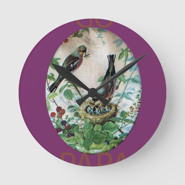 Horloge Ronde Produit customize Papa Time simple basic needs (Recto)