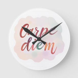 Horloge Ronde Produits avec un design "carpe diem"
