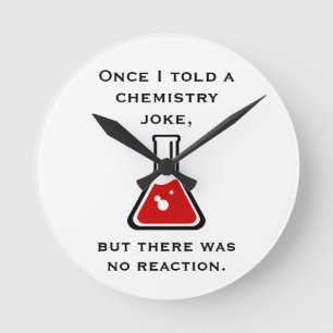 Horloge Ronde Professeur de Chimie Chimiste Cadeau Drôle Cadeaux