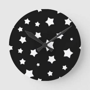 Horloge Ronde Profil sous convention astérisque noir et blanc