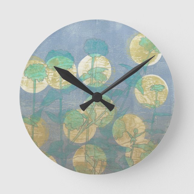 Horloge Ronde Projecteur I floral (Recto)