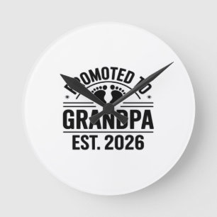 Horloge Ronde Promu Grand-Père, Établi 2026, Drôle de Nouveau Gr