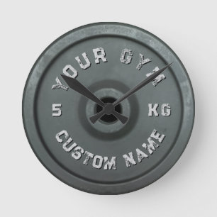 Horloge Ronde Propriétaire de gym personnalisé Fitness vintage