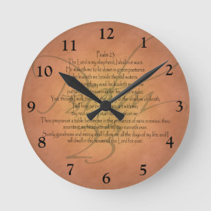 Horloge Ronde Psaume 23