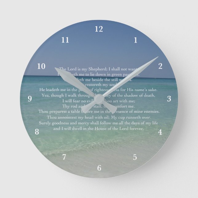 Horloge Ronde Psaume 23 Belle maison Christian Beach Maison Reli (Recto)